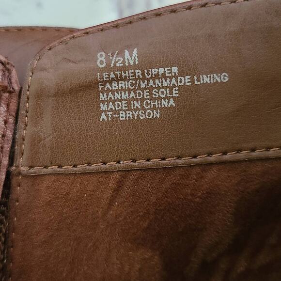 Women's Classic Merona Charli Ankle Boots, Brown Stretch Slip-On, Size 8.5 - Picture 7 of 7